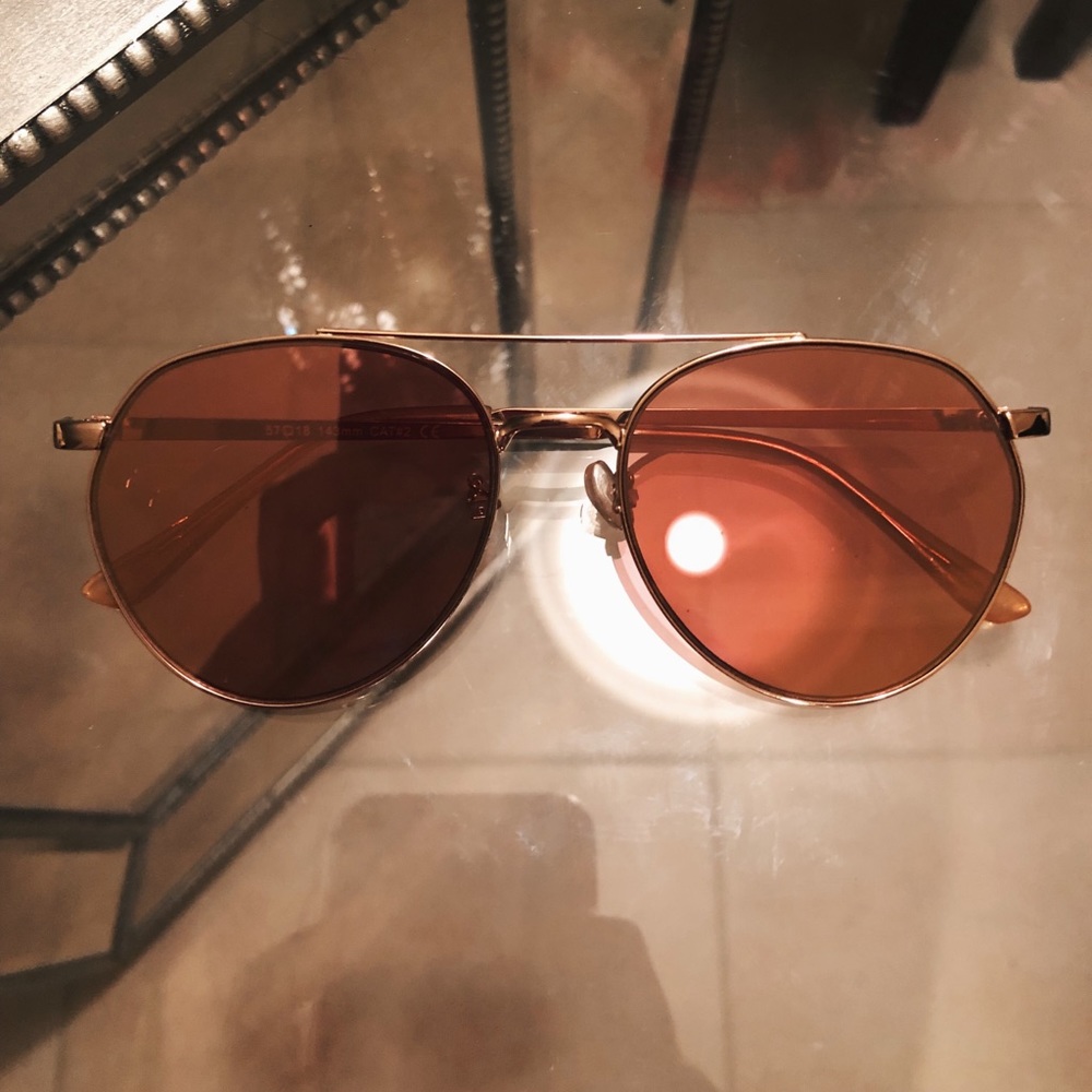 Pink Retro Sunglasses